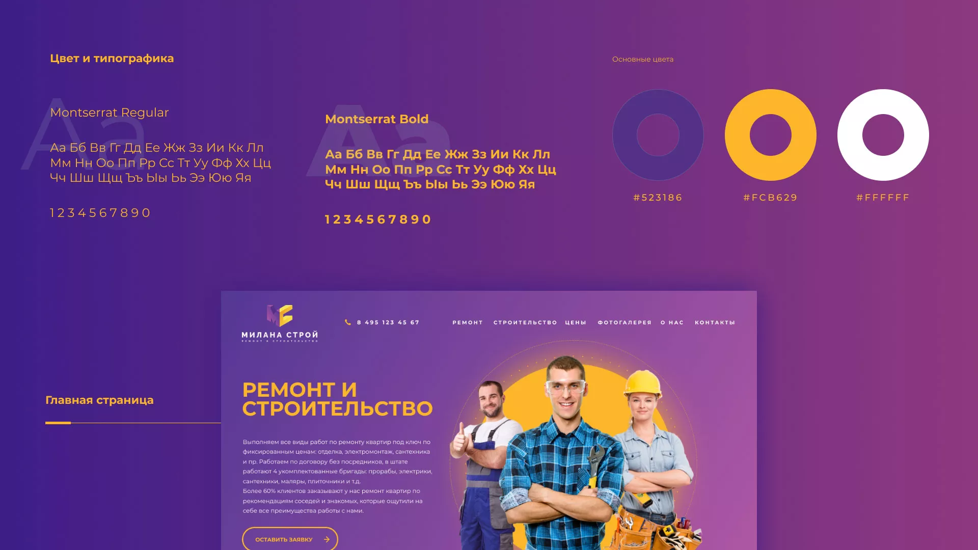 Разработка сайта строительной компании «Милана-Строй» в Красном Куте