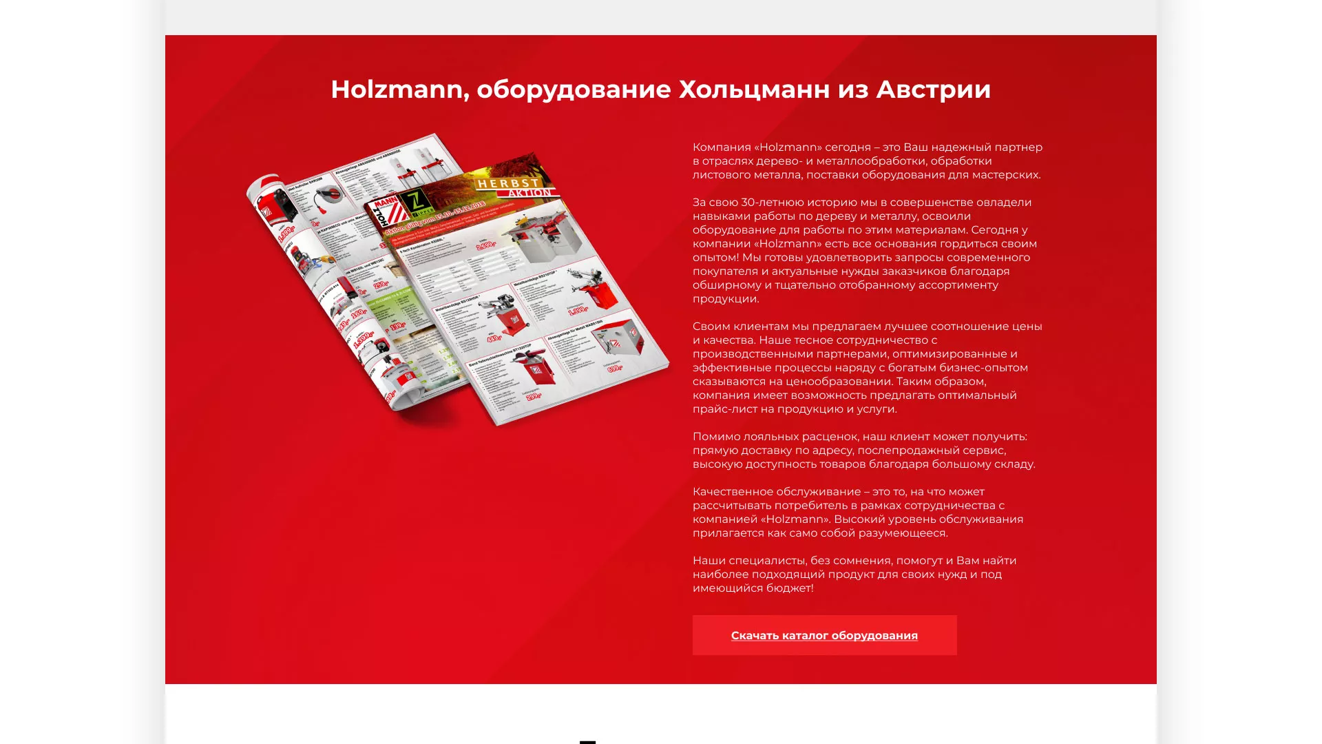 Создание сайта компании «HOLZMANN Maschinen GmbH» в Красном Куте