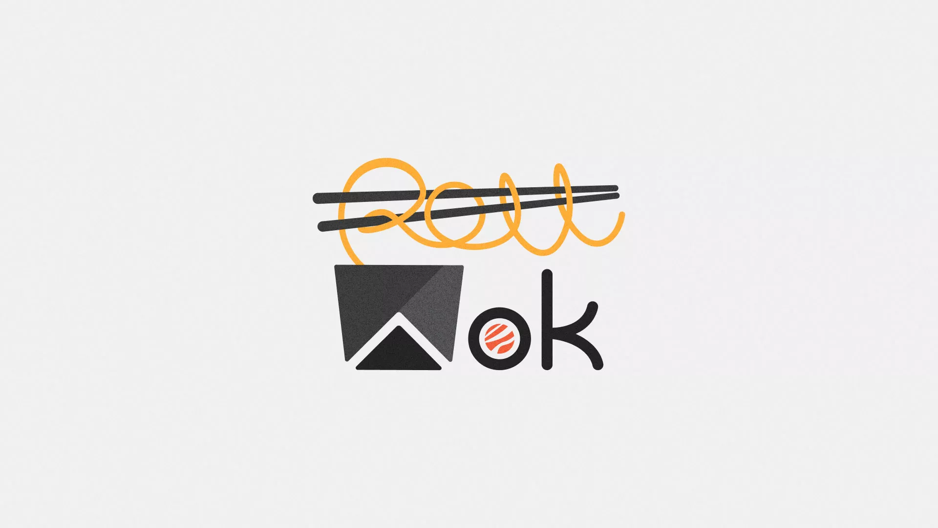 Разработка логотипа суши-бара «Roll Wok Club» в Красном Куте