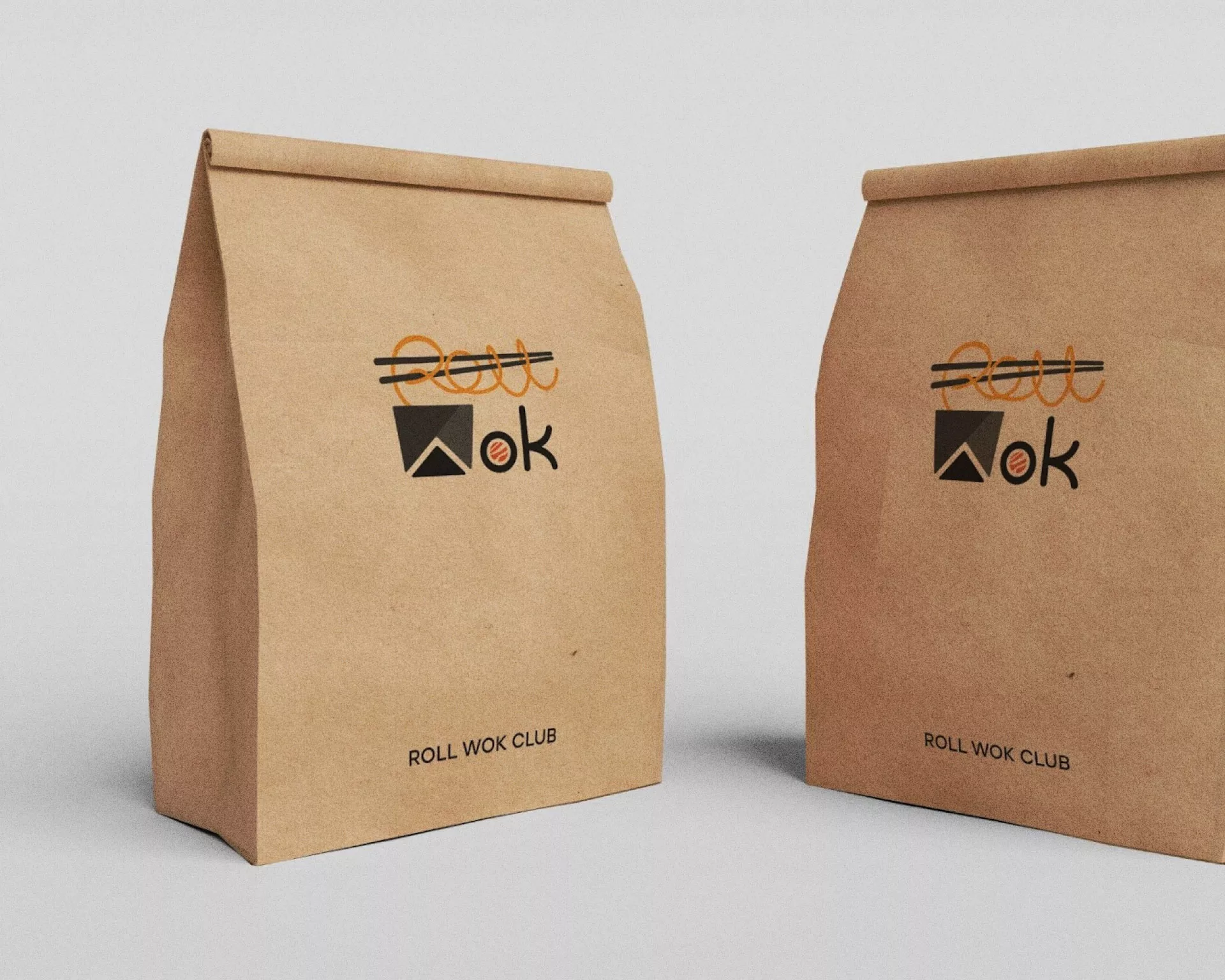 Создание дизайна упаковки суши-бара «Roll Wok Club» в Красном Куте